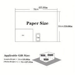 4Pcs Birthday Gift Wrapping Paper Vintage Wrapping Paper Holiday Gift