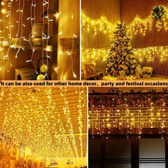 USB LED String Lights Christmas Window Curtain Fairy Lights