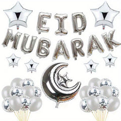 Islamic Themed Eid Mubarak Party Decoration Set with Ramadan Balloon Set