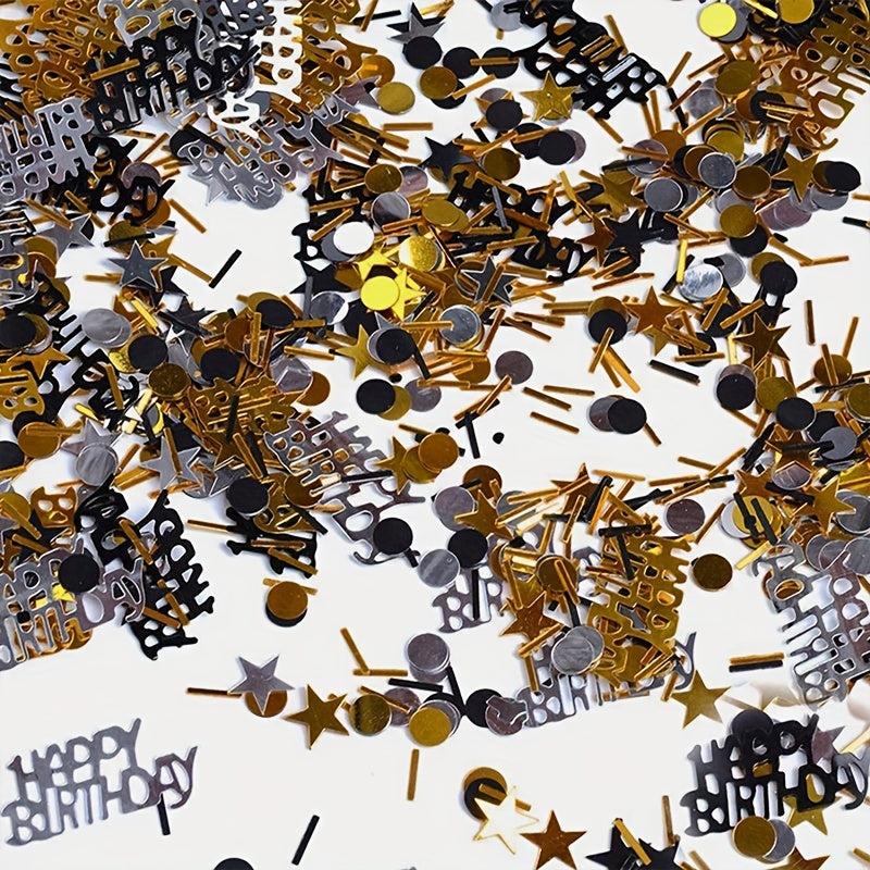 100pcs Golden Birthday Party Confetti Paper Chips