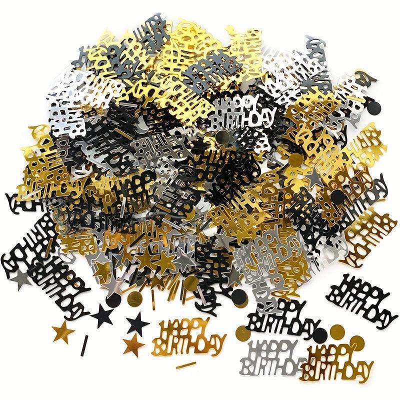 100pcs Golden Birthday Party Confetti Paper Chips