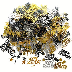 100pcs Golden Birthday Party Confetti Paper Chips