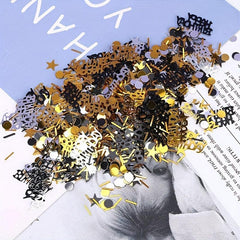 100pcs Golden Birthday Party Confetti Paper Chips