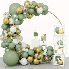 50pcs Retro Green Balloons Garland Arch Kit - Green Theme Party Decorations