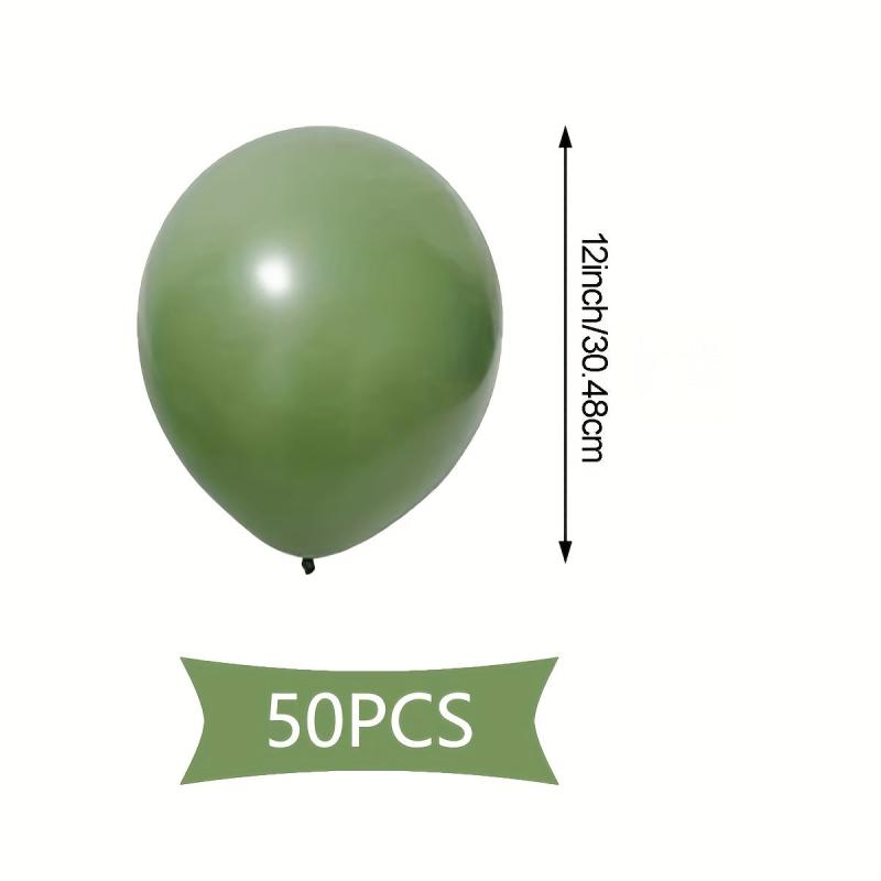 50pcs Retro Green Balloons Garland Arch Kit - Green Theme Party Decorations