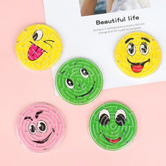 10pcs Children's Steel Ball Maze Toy Educational Track Happy Face Maze