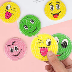 10pcs Children's Steel Ball Maze Toy Educational Track Happy Face Maze