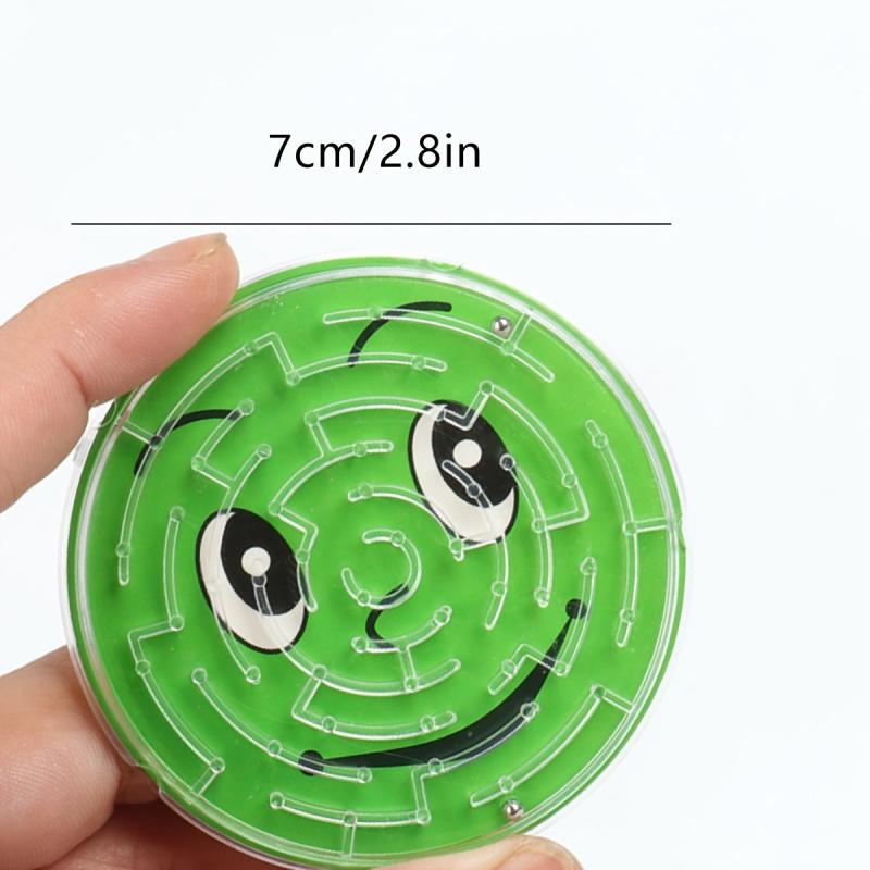 10pcs Children's Steel Ball Maze Toy Educational Track Happy Face Maze
