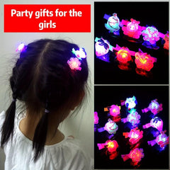 12 Piece Sparkling Cartoon Hair Clips for Girls' Parties