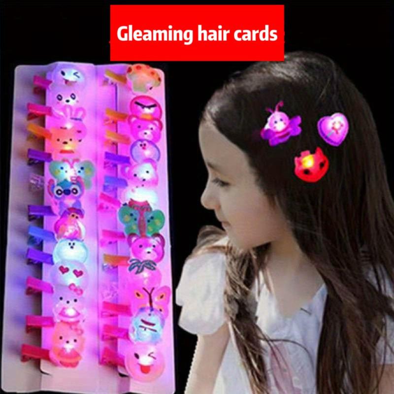 12 Piece Sparkling Cartoon Hair Clips for Girls' Parties