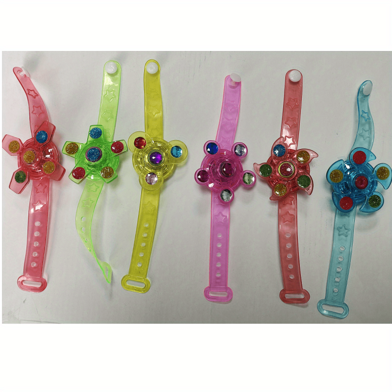 LED Light Up Fidget Spinner Bracelets Party Favors For Kids