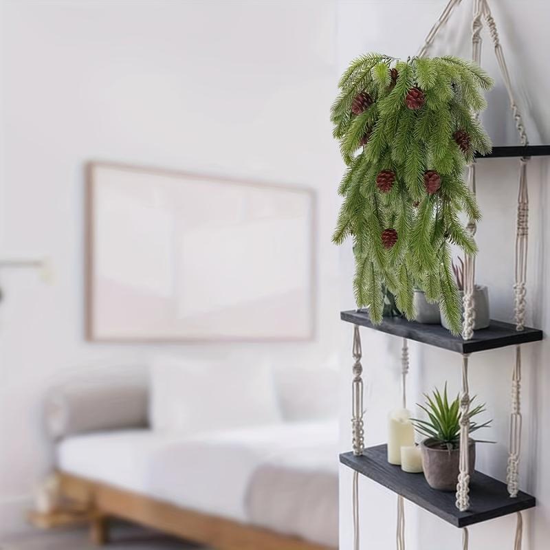 2pcs Christmas Pine Cone Rattan Decoration