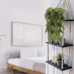 2pcs Christmas Pine Cone Rattan Decoration