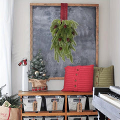 2pcs Christmas Pine Cone Rattan Decoration