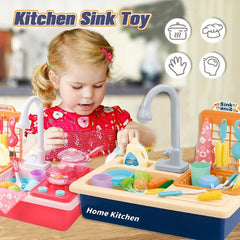 Kids Pretend Play Kitchen Set: Stove, Pots, Pans, Utensils & More