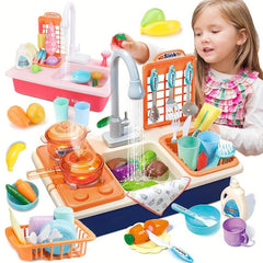Kids Pretend Play Kitchen Set: Stove, Pots, Pans, Utensils & More