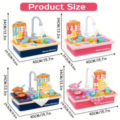 Kids Pretend Play Kitchen Set: Stove, Pots, Pans, Utensils & More
