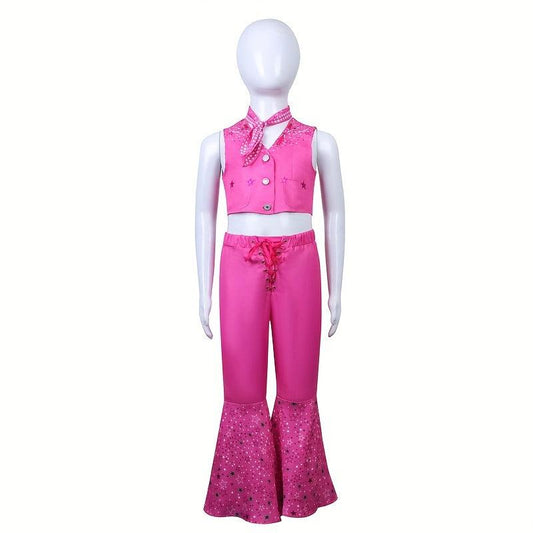 Realistic Pink Pentagram Set Cosplay Costume for Kids
