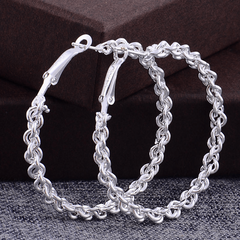 Twisted Hoop Earrings For Girls