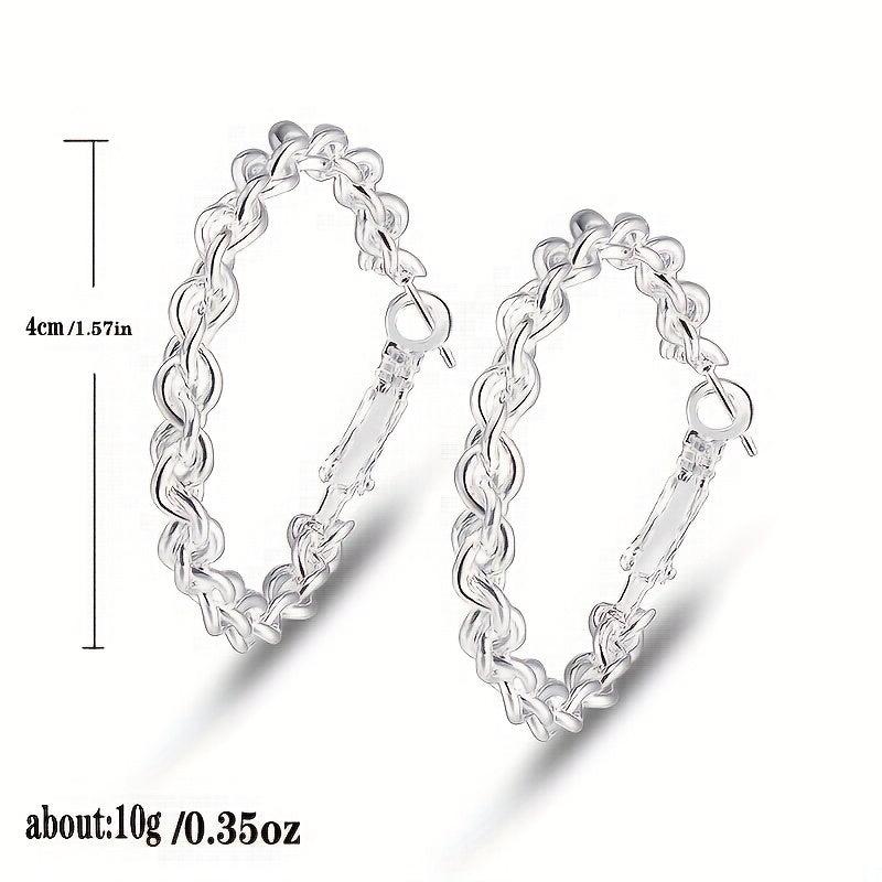 Twisted Hoop Earrings For Girls