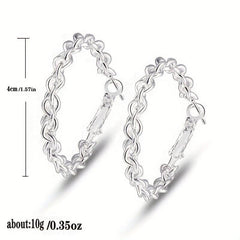 Twisted Hoop Earrings For Girls