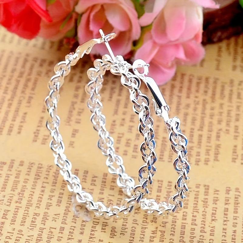 Twisted Hoop Earrings For Girls