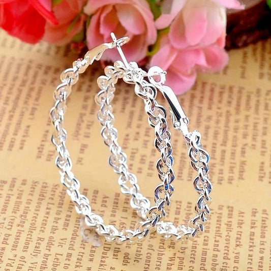 Twisted Hoop Earrings For Girls