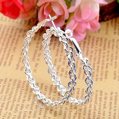 Twisted Hoop Earrings For Girls