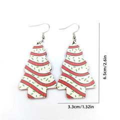 Christmas Tree Dangle Earrings Jewelry Gift For Women Girls Mom