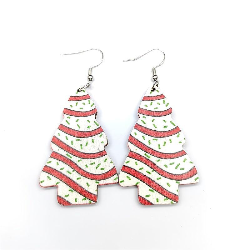 Christmas Tree Dangle Earrings Jewelry Gift For Women Girls Mom