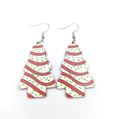 Christmas Tree Dangle Earrings Jewelry Gift For Women Girls Mom