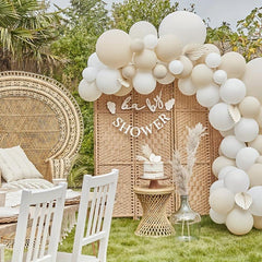 134pcs Milk Latex Balloon Set Holiday Birthday Party Decoration