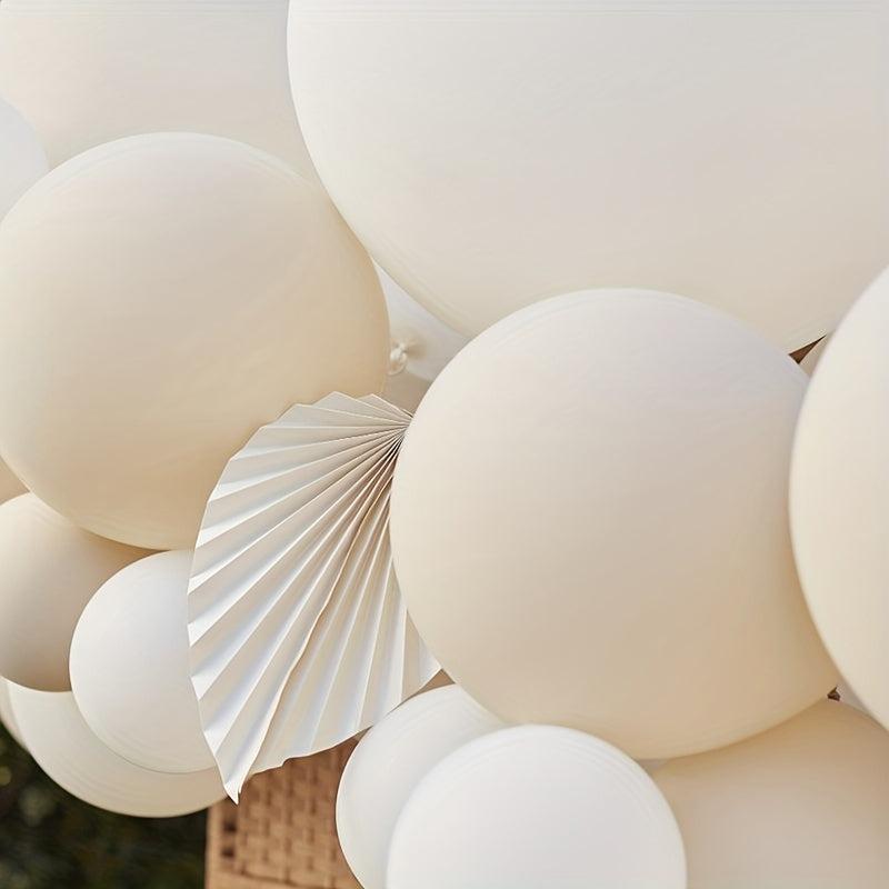 134pcs Milk Latex Balloon Set Holiday Birthday Party Decoration
