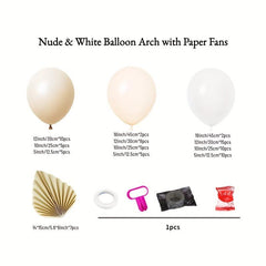 134pcs Milk Latex Balloon Set Holiday Birthday Party Decoration
