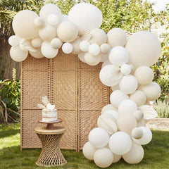 134pcs Milk Latex Balloon Set Holiday Birthday Party Decoration