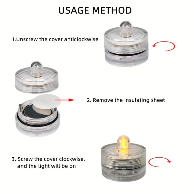 Submersible LED Lights Waterproof Tea Lights Submersible Pool Lights