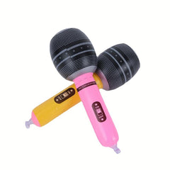 5pcs Inflatable Microphone Props PVC Blowing Hammer Toy for Entertainment Stage