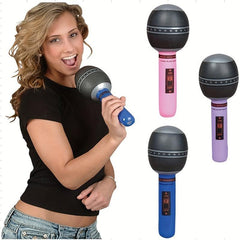 5pcs Inflatable Microphone Props PVC Blowing Hammer Toy for Entertainment Stage