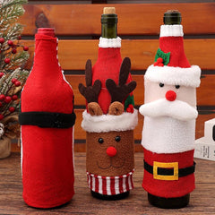 Christmas Wine Bottle Cover Knitted Old Man Red Wine Bag
