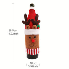 Christmas Wine Bottle Cover Knitted Old Man Red Wine Bag