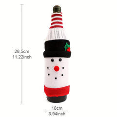 Christmas Wine Bottle Cover Knitted Old Man Red Wine Bag