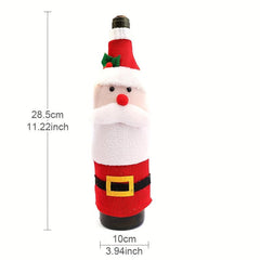 Christmas Wine Bottle Cover Knitted Old Man Red Wine Bag