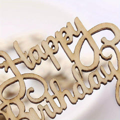 15pcs Happy Birthday Wooden Chips Desktop Decoration Party Small