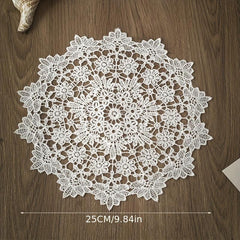 Vintage Tassel Hotel Oval Mat Tablecloth TV Machine Table Lace Cloth