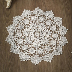Vintage Tassel Hotel Oval Mat Tablecloth TV Machine Table Lace Cloth