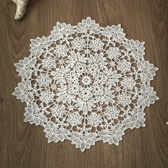 Vintage Tassel Hotel Oval Mat Tablecloth TV Machine Table Lace Cloth