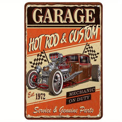 Pin Up Girl Motorcycle Tin Sign Hot Rod Garage 32 Rod Garage Poster Tin Signs