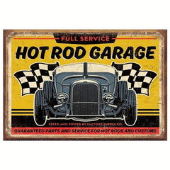 Pin Up Girl Motorcycle Tin Sign Hot Rod Garage 32 Rod Garage Poster Tin Signs