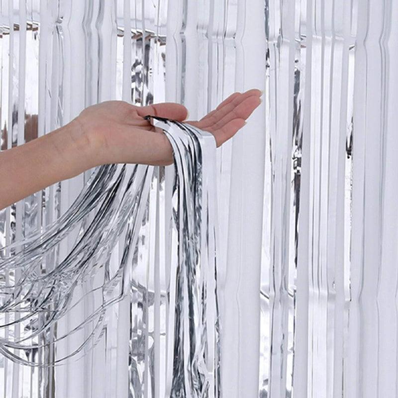 Foil Fringe Curtain Backdrop for Parties