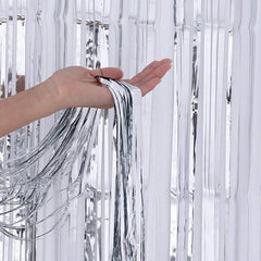 Foil Fringe Curtain Backdrop for Parties